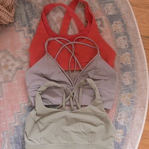 Lot of 3 Lululemon Sports Bras Sz 10